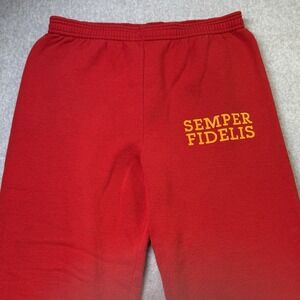 Vintage Jerzees USA Made‎ Sweatpants Red Semper Fi USMC Marines XL